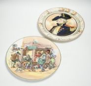 Eight Doulton “series” wall plates, approximately 26cm diameter