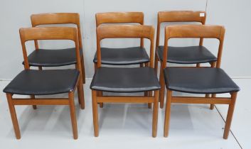 John Herbert for Younger Furniture - A set of eight teak dining chairs, width 49cm, depth 46cm,