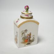 A Meissen Marcolini period tea canister, 13cm