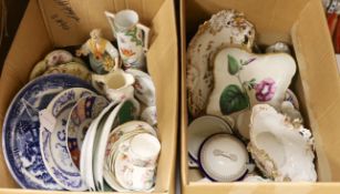 A large collection of 19th and 20th century continental decorative porcelain plates, vases, tea