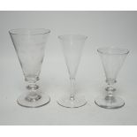 A group of ten 19th century glasses, tallest 17.5cm high