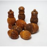 A quantity of coquilla nut carvings (8)