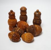 A quantity of coquilla nut carvings (8)