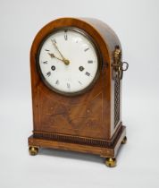 A 19th century French mahogany mantel clock, 28.5cm