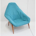 A 1960’s Lurashell armchair, width 90cm, depth 80cm, height 96cm