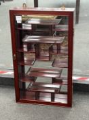 A Chinese hardwood wall cabinet, width 46cm, height 77cm