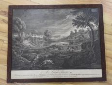 After Nicolas Poussin (1594-1665), 18th century etching, 'A Land Storm', 47 x 59cm