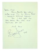 Rolling Stones interest; a hand written letter by Brian Jones, together with the original