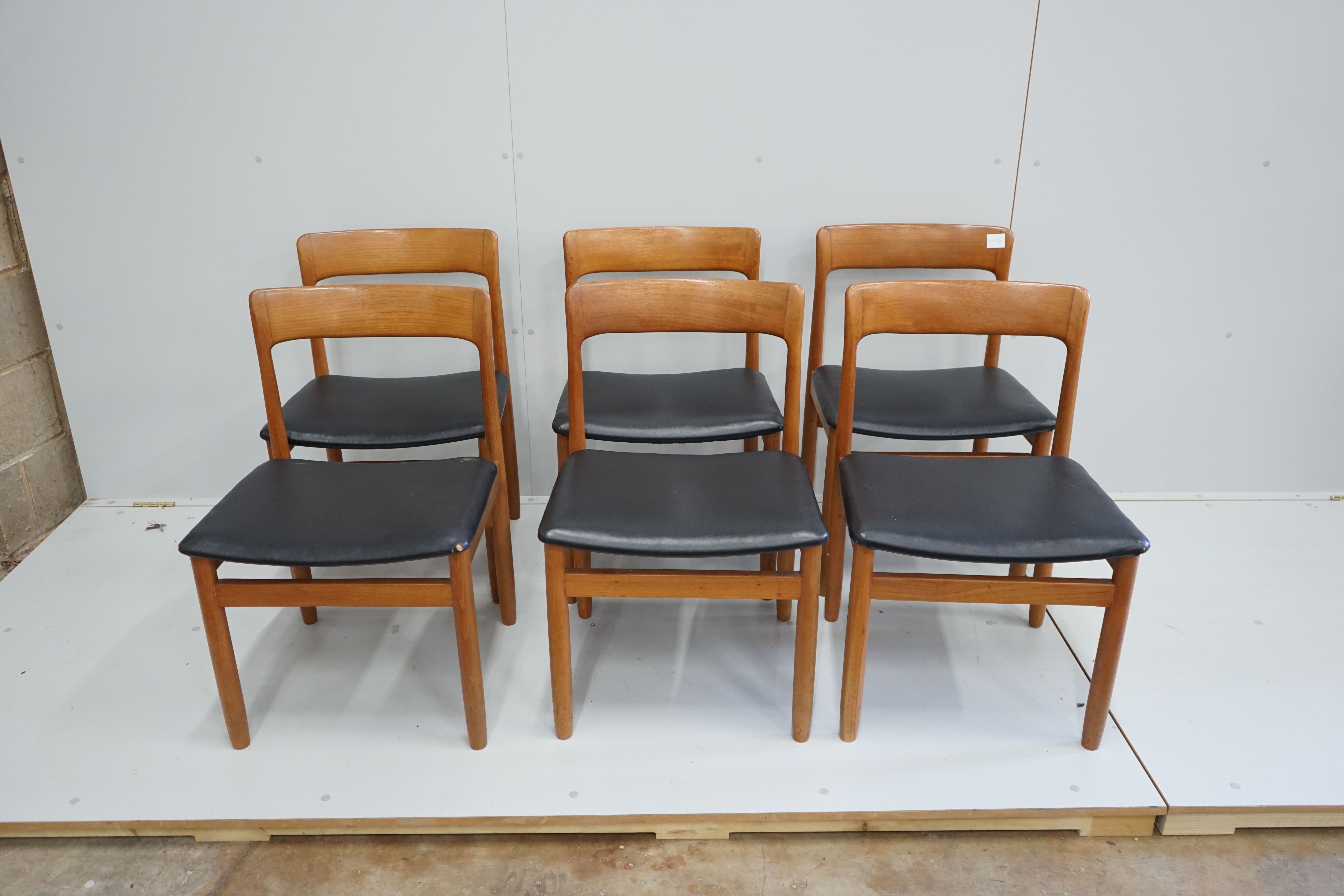 John Herbert for Younger Furniture - A set of eight teak dining chairs, width 49cm, depth 46cm, - Image 6 of 6