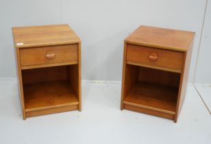 Ron Carter for Stag Furniture - A pair of 'Cantata' teak bedside tables, width 44cm, depth 44cm,