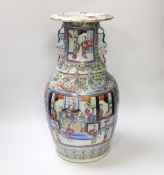 A 19th century Chinese famille rose baluster vase, 42cm
