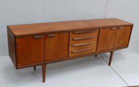 John Herbert for Younger Furniture - A teak 'Sequence' sideboard, length 213cm, depth 46cm, height