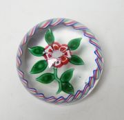 A Belgian glass ‘flower’ paperweight, 8cm diameter