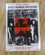 A Gilbert & George signed poster, Serpentine Gallery 2002