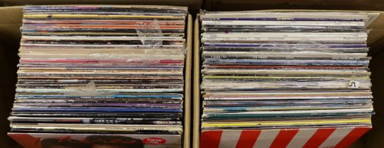 Ninety mostly 1970's/80's LPs etc., including Earth, Wind & Fire, Michael Jackson, Diana Ross, Pet
