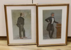 A pair of Spy colour lithographs, comprising 'Dover and War' and 'North Lancashire', each publ.