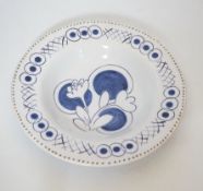Vanessa Bell design blue and white soup dish,’ produced in Bizarre by Clarice Cliff, Wilkinson Ltd