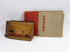Two photographs albums; an album of early 20th century Middle Eastern travel photographs, together