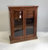 A late Victorian mahogany bureau bookcase, width 84cm, depth 36cm, height 102cm