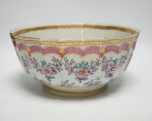 An early 20th century French porcelain bowl in Chinese style, 26cm diameter