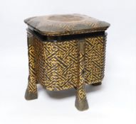 An 18th century Japanese Tokugawa clan lacquer box, 24cm high
