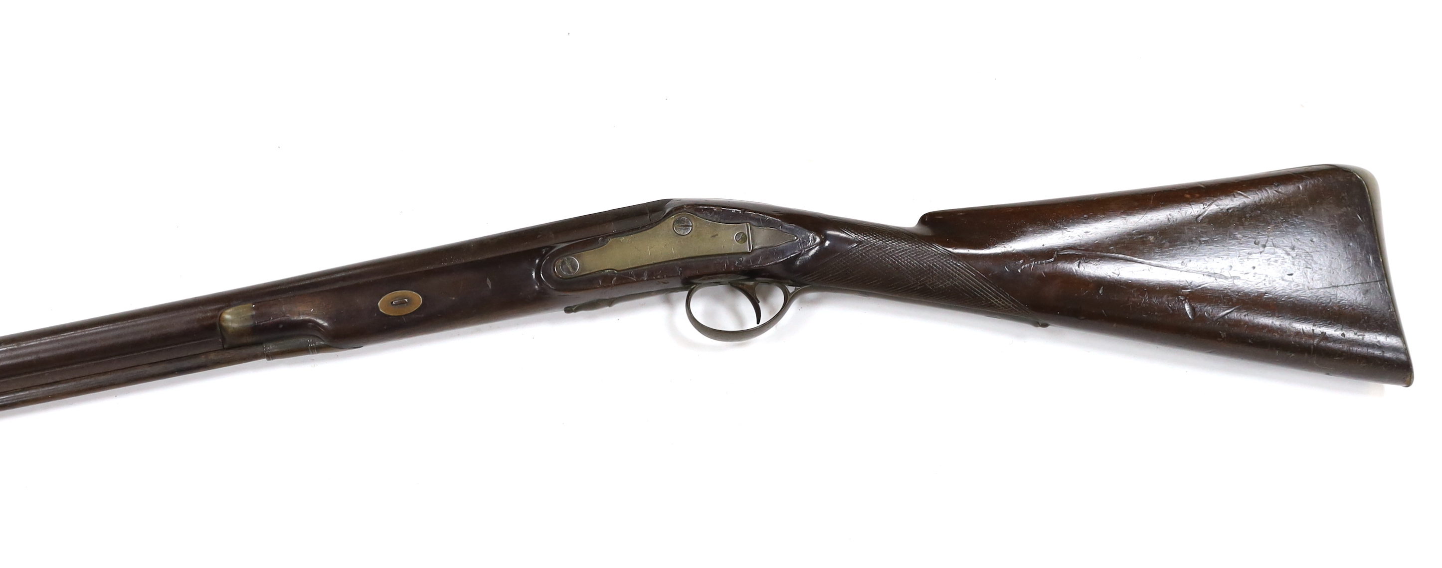 A mid 19th century percussion sporting gun, engraved J.J. Leonard, barrel 81.5cm - Image 4 of 5