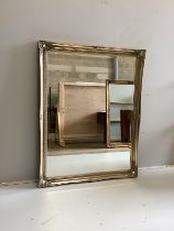 A Victorian style rectangular gilt framed wall mirror, width 106cm, height 137cm