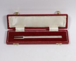 A modern cased silver replica of the 'First English Silver Fork', Francis Howard Ltd, Sheffield,
