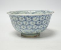 A Chinese blue and white bowl, 15th century, Ming dynasty, 14cm diameter