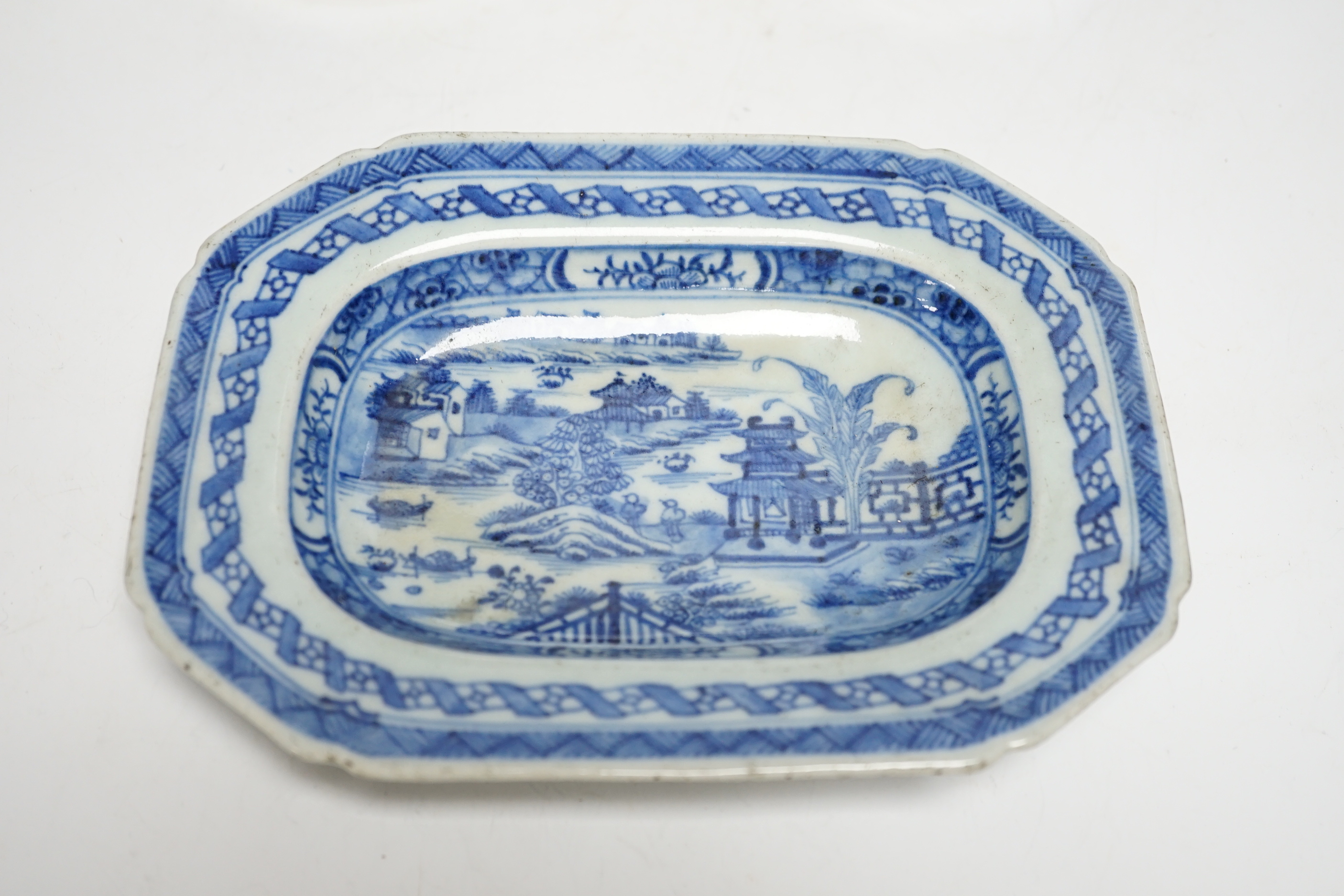 19th century Chinese blue and white porcelain comprising teapot, vase and dish, largest 18cm high - Image 2 of 8