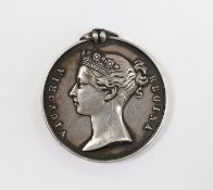 An India 1857-58 mutiny medal, to G.Lackington 1st Batn 5th Fusrs, lacking suspension loop, ribbon