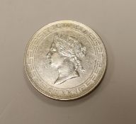 Hong Kong coins, Victoria silver dollar 1867, diademed head l., rev. value and date within ornate