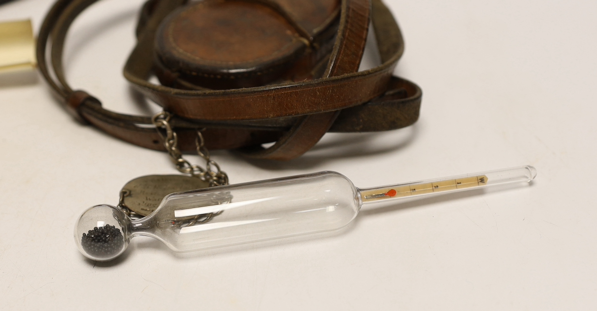 A WWI compass and two medical hydrometers - Image 3 of 5