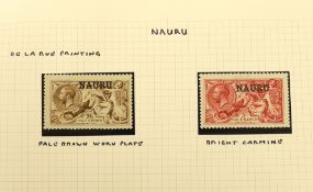 A selection Of Overprinted Seahorse stamps mint (24) including Bechuanaland 2/6d. (2) and 5/- (2),