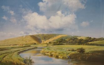 Frank Wootton (1911-1998), colour print, 'Under the Downs', limited edition 52/850, signed in