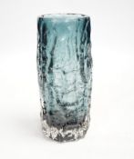 A Whitefriars ‘Bark’ vase in indigo, 19cm high