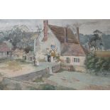 Rosa Katrine Hesketh-Jones (1871-1954), watercolour, View of a farmhouse, signed, 25 x 38cm