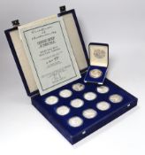 Republic of Marshall Islands, Legendary aircraft of World War II, set of 24 proof silver coins,