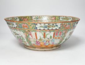 A 19th century Chinese famille rose bowl, diameter 34cm
