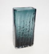 A Whitefriars ‘Bamboo’ vase in indigo, 20.5cm high