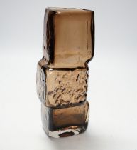 A Whitefriars ‘Drunken Bricklayer’ vase in cinnamon, 21.5cm