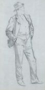 Philip William May R.I. (British, 1864-1903), pencil drawing, 'Morning Drinker, Mr Wilson Shaw',