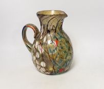 A Murano glass jug, 21.5cm high