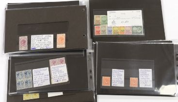 Various stamps including Victoria 1867 5/-, South Australia 1904-11 to 10/- (2), £1, 1908-12 to