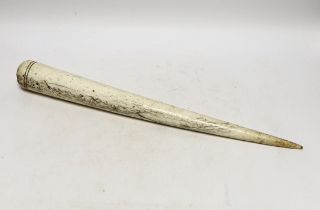 A large 19th century whalebone fid, 46cm long