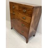 A George III mahogany five drawer chest, width 92cm, depth 45cm, height 107cm