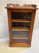A Victorian bird's eye maple music cabinet, width 57cm, depth 32cm, height 98cm
