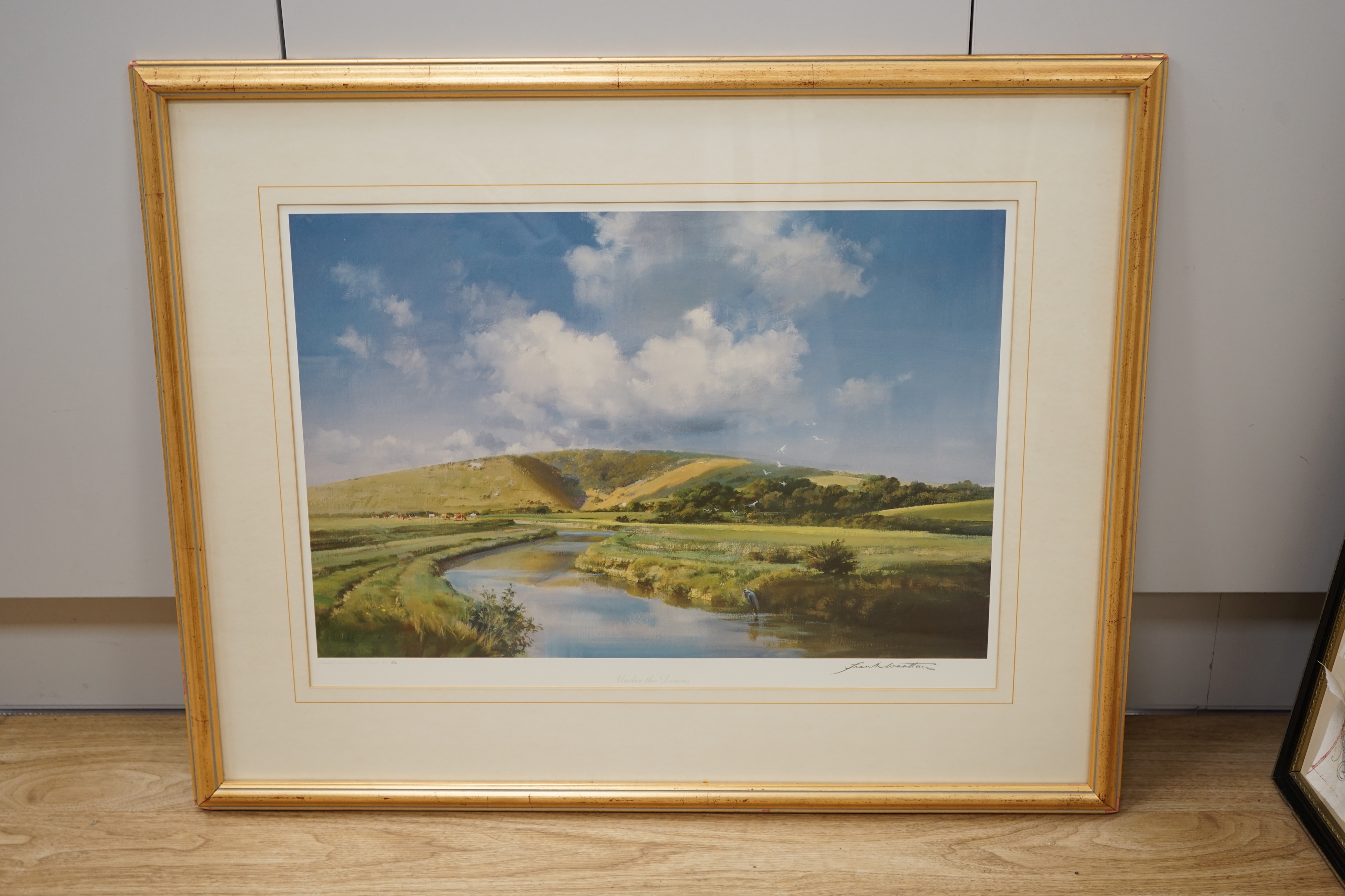 Frank Wootton (1911-1998), colour print, 'Under the Downs', limited edition 52/850, signed in - Image 2 of 3