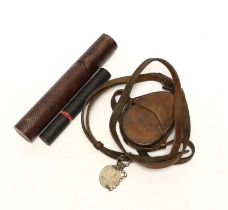 A WWI compass and two medical hydrometers