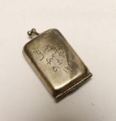 An Edwardian silver butt marker case, containing eight markers numbered 1-8, Albert Barker,